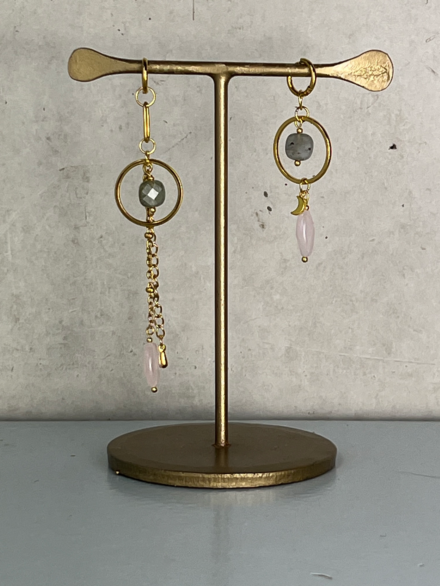 Rhapsody in Grey Earrings * gold-toned