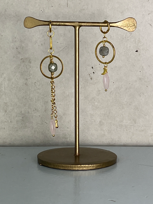 Rhapsody in Grey Earrings * gold-toned