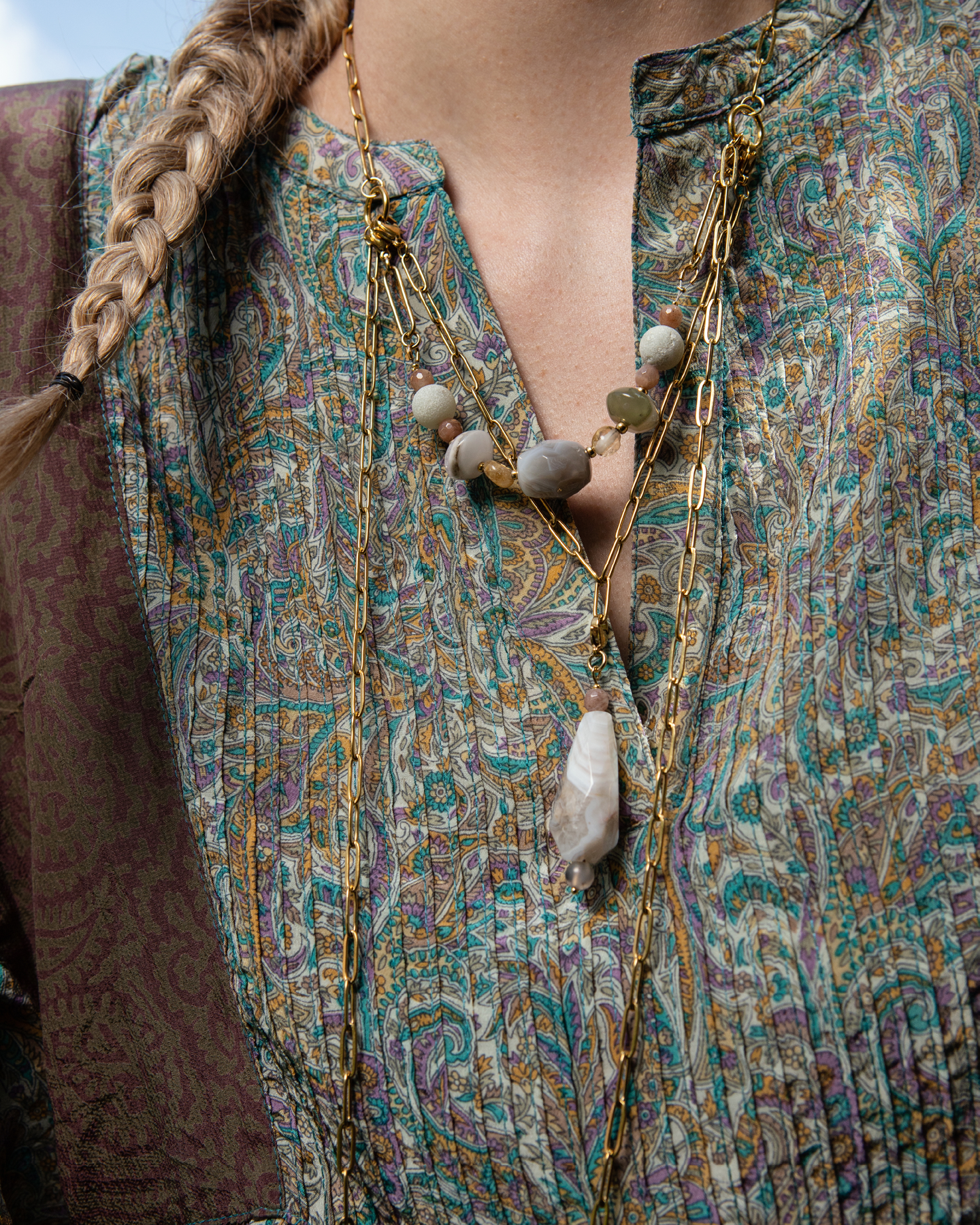 Himalaya Dream Necklace * gold toned handcrafted by Loulala Atelier