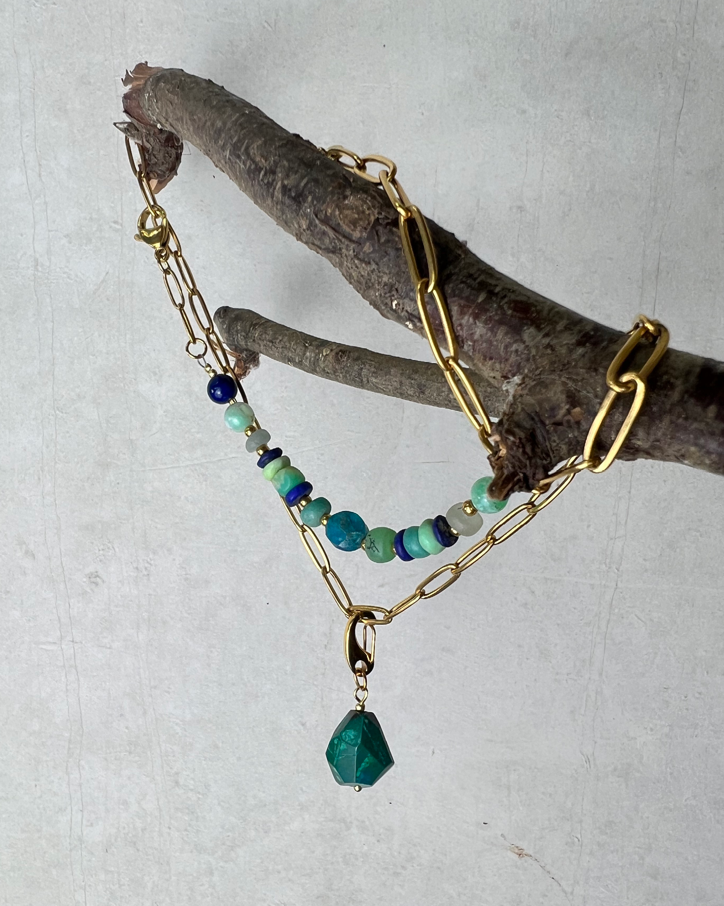Brazilian Headquarters Necklace * gold toned
