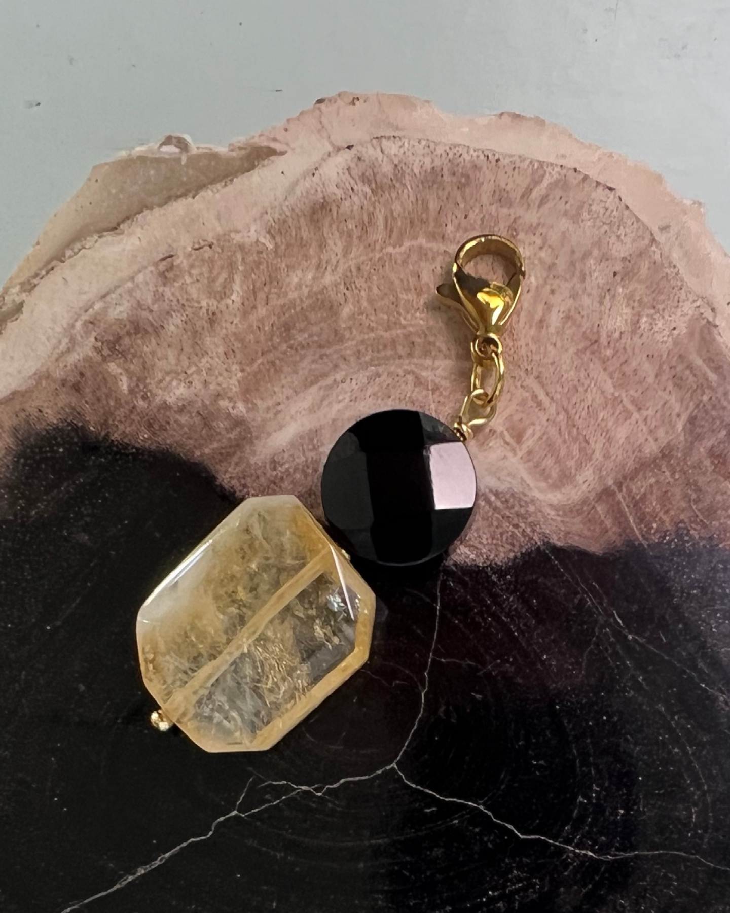 By the Fireplace Necklace * gold toned