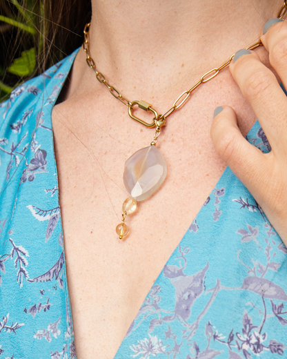 hop on hop off * PENDANT and charm designed by Loulàlà Atelier handmade and personal pendant organic gemstone crafted