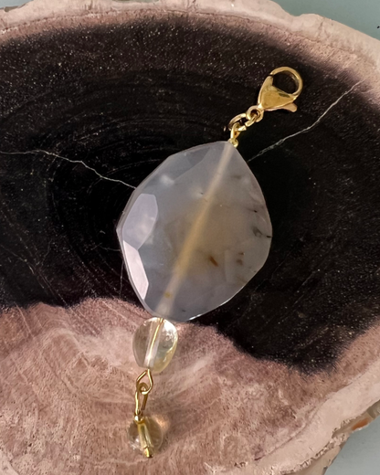 hop on hop off * PENDANT and charm designed by Loulàlà Atelier handmade and personal pendant organic gemstone crafted