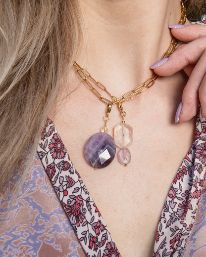 cosmopolitan vibes * PENDANT and charm designed by Loulàlà Atelier handmade and personal pendant organic gemstone crafted