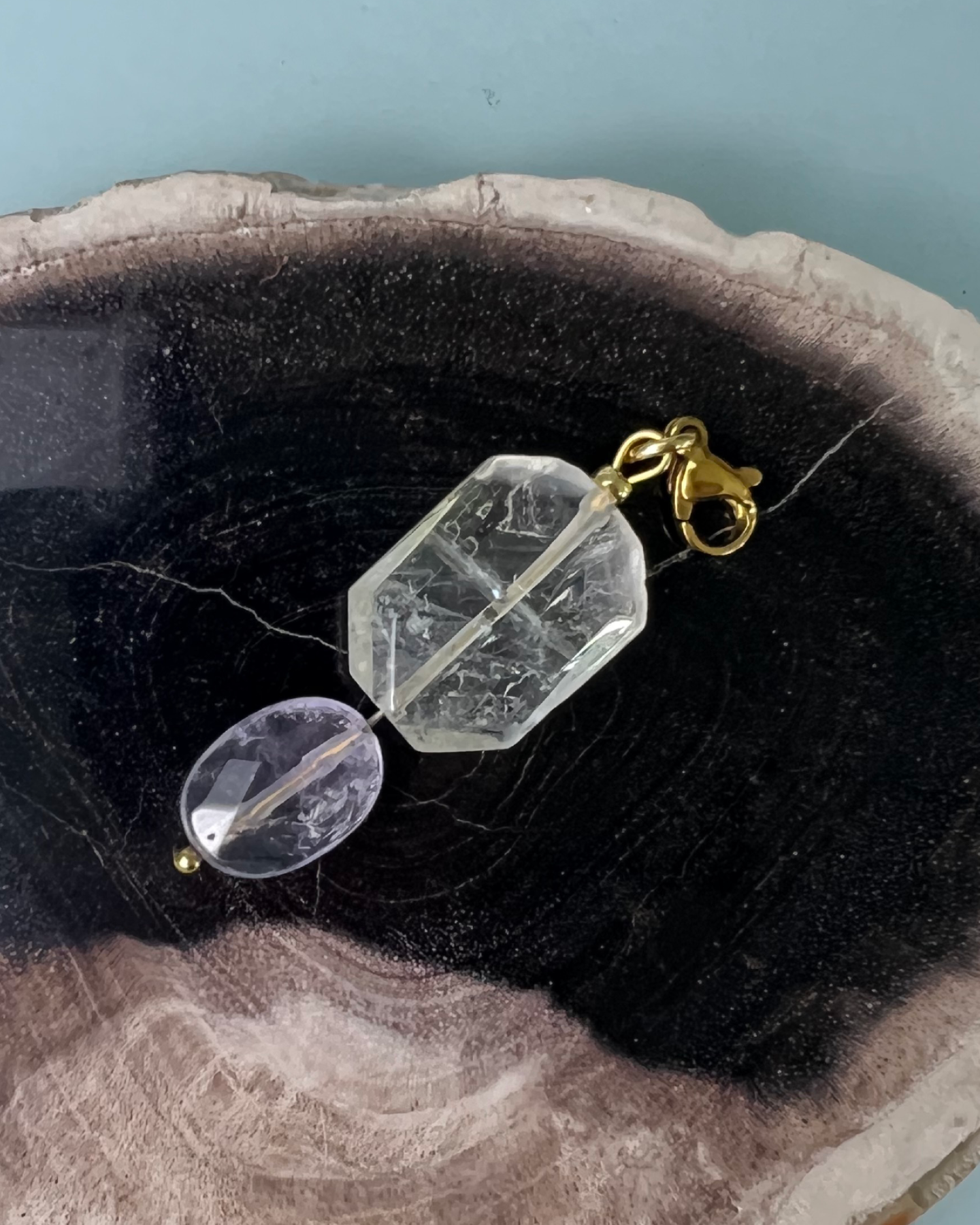 cosmopolitan vibes * PENDANT and charm designed by Loulàlà Atelier handmade and personal pendant organic gemstone crafted
