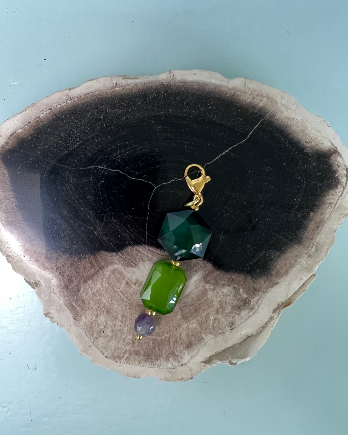 forest walk in autumn * PENDANT and charm designed by Loulàlà Atelier handmade and personal pendant organic gemstone crafted