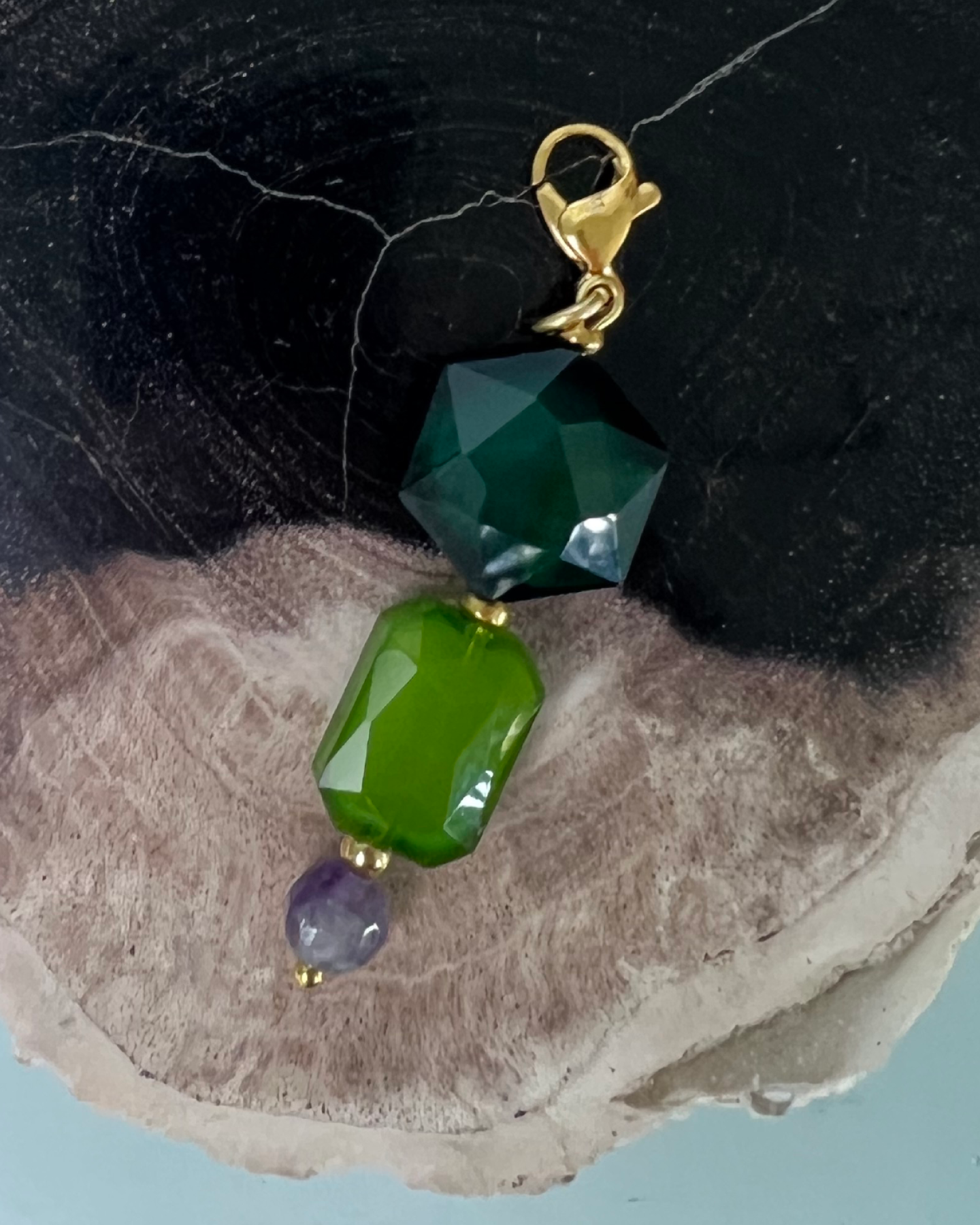 forest walk in autumn * PENDANT and charm designed by Loulàlà Atelier handmade and personal pendant organic gemstone crafted