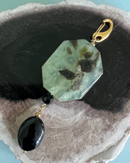 by the fireplace * PENDANT and charm designed by Loulàlà Atelier handmade and personal pendant organic gemstone crafted