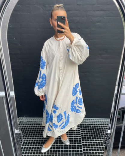 RIKKE ORGANIC COTTON SHIRT DRESS _ CREAM _ Loulala Atelier _ Sissel Edelbo