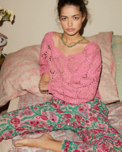 TOP * Marie Crochet Top * PINK BLUSH * Sissel Edelbo x Loulàlà Atelier