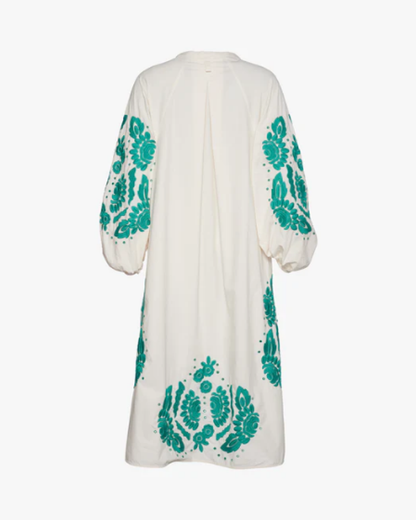 RIKKE ORGANIC COTTON SHIRT DRESS _ OFF WHITE _ Loulala Atelier _ Sissel Edelbo