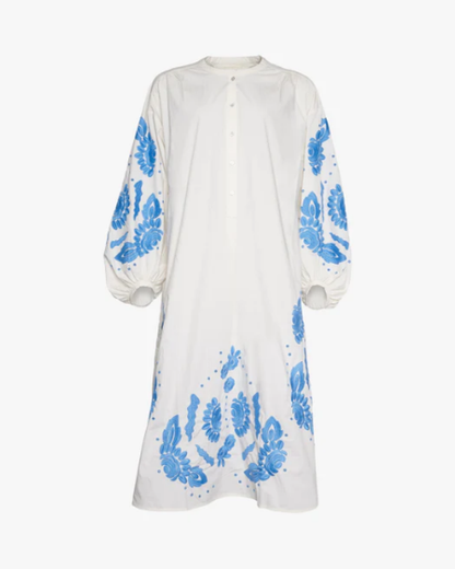 RIKKE ORGANIC COTTON SHIRT DRESS _ CREAM _ Loulala Atelier _ Sissel Edelbo
