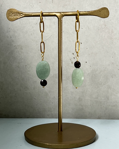Rosebud & Pearl Earrings * gold-toned