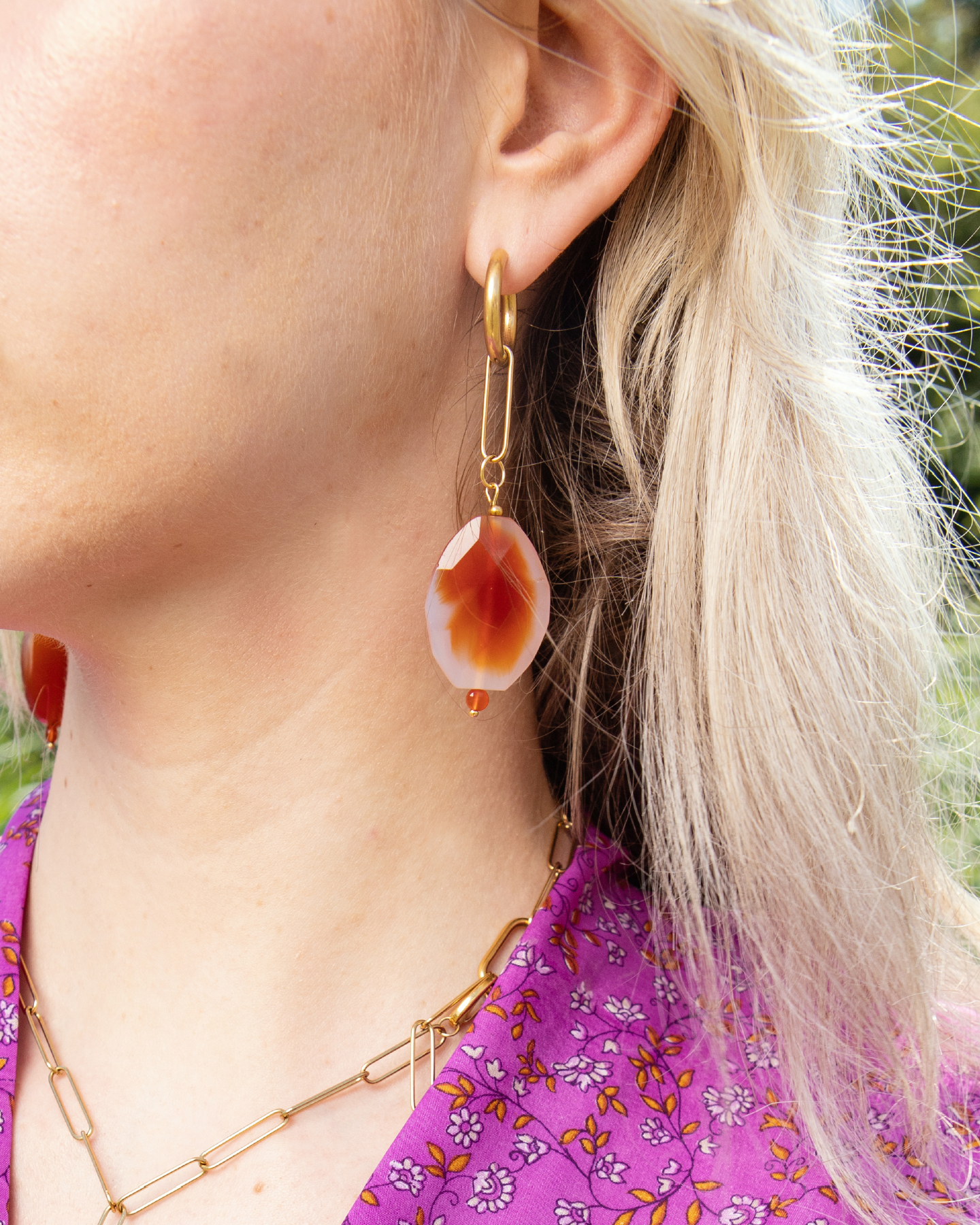 Crush on Asia Earrings * gold-toned handcrafted and unique pieces by Loulala Atelier