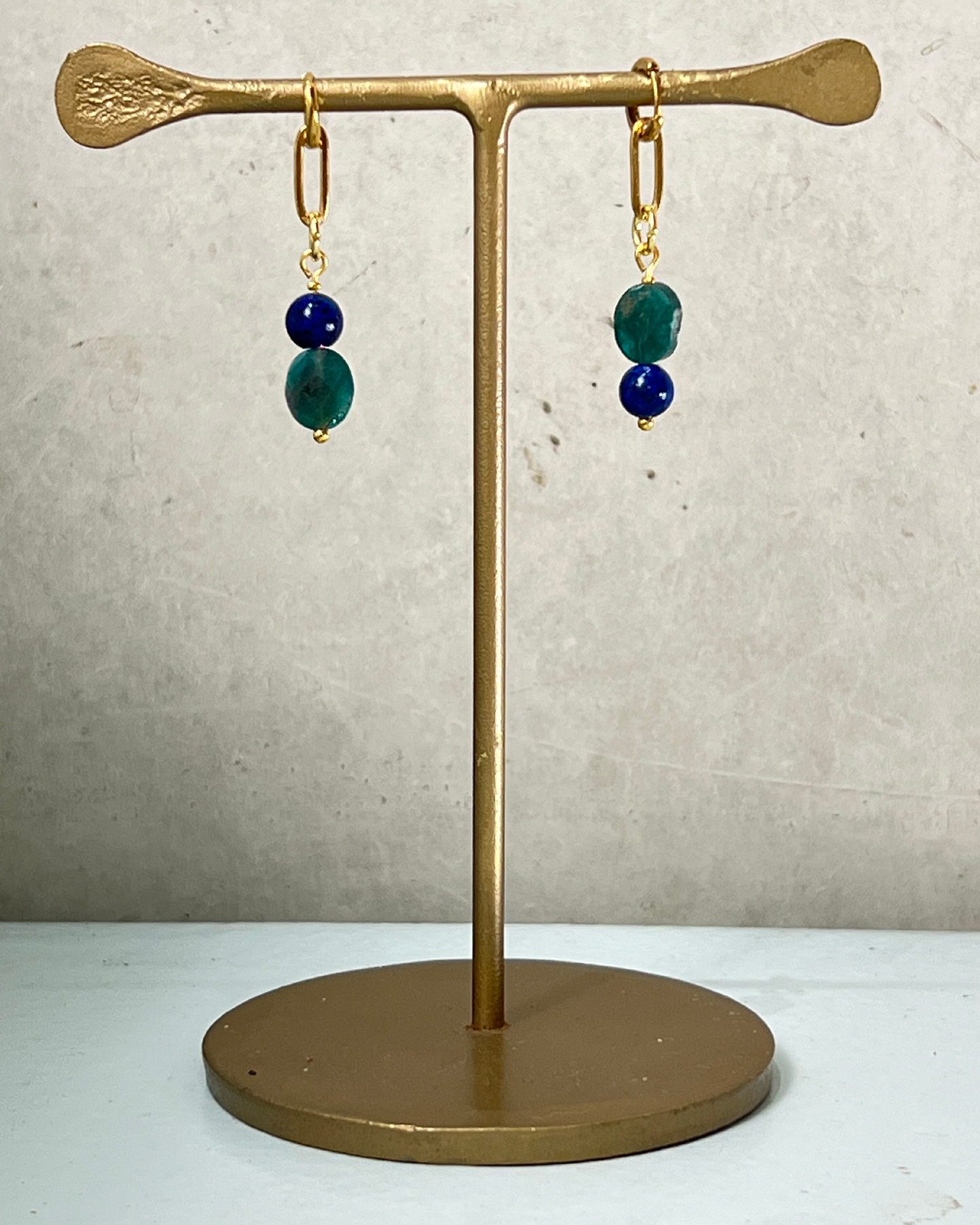 Downtown Manhattan Earrings * gold-toned handcrafted unique pieces earrings by Loulala Atelier
