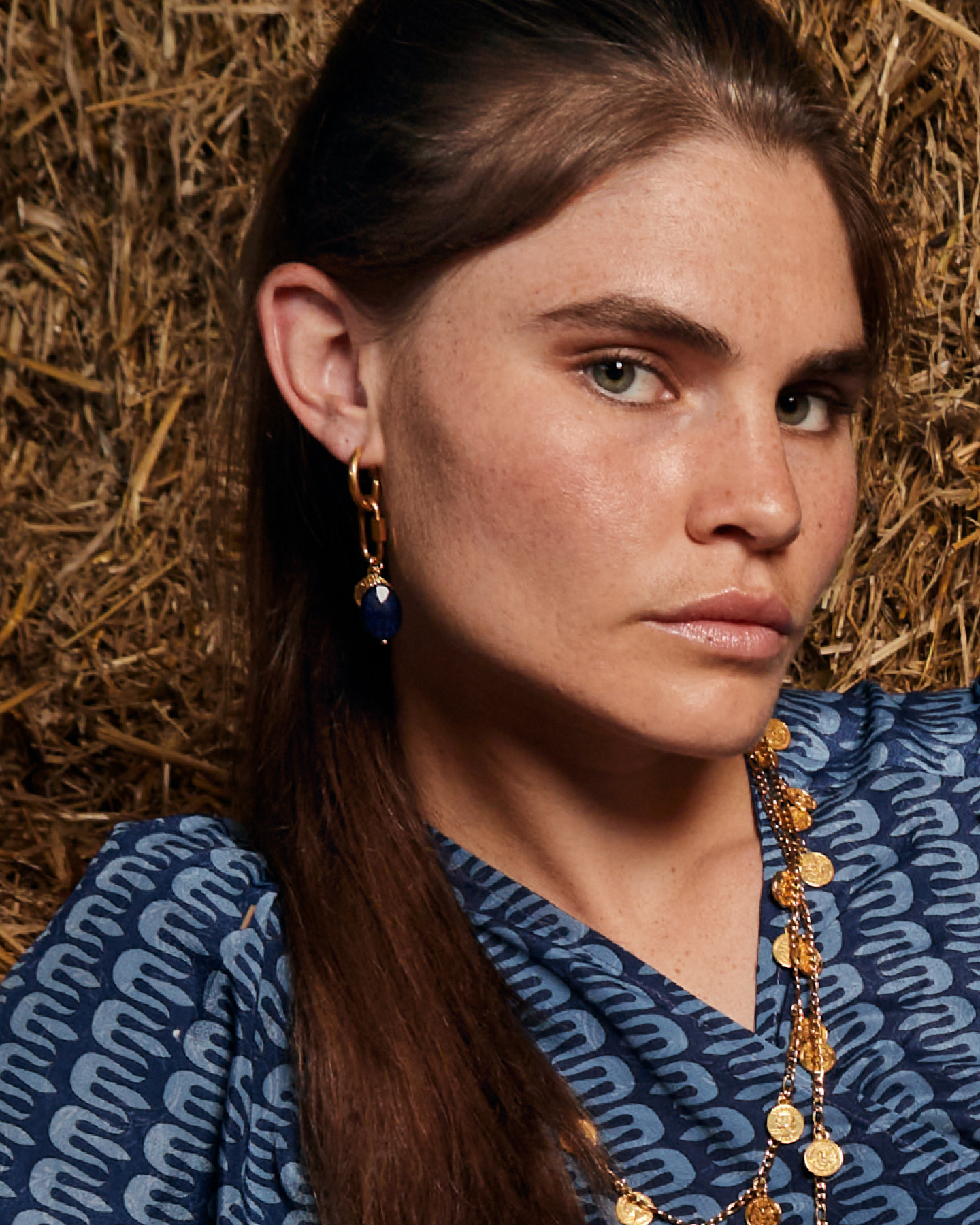 Colombo by Night Statement Earring * gold-toned unique earrings handcrafted by loulala atelier