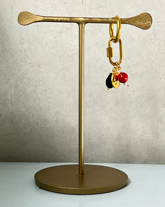 Colombo by Night Statement Earring * gold-toned unique earrings handcrafted by loulala atelier